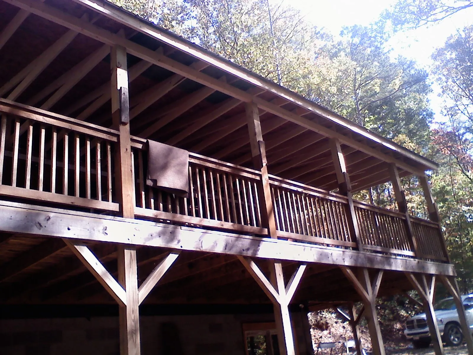 Timber framing under a new elevated porch and deck — Roof Leak Repair in Challis by Roofing Brothers